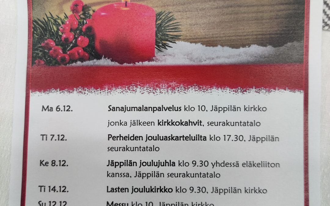 Joulutapahtumia Jäppilässä