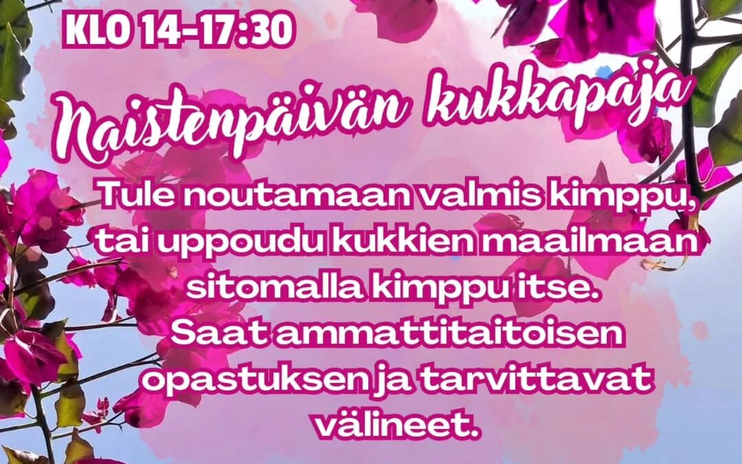 Iloa ja valoa kukista -workshop